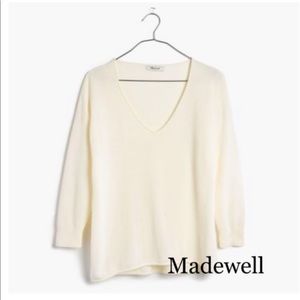 Madewell shorelight pullover in cream!